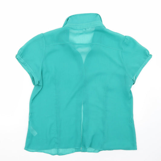 Debenhams Womens Green Basic Button-Up Size 14