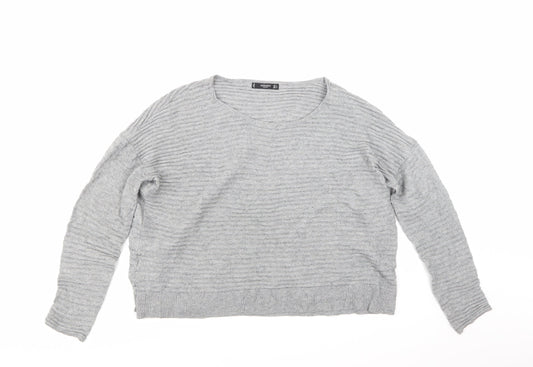 Mango Womens Grey Knit Pullover Jumper Size M
