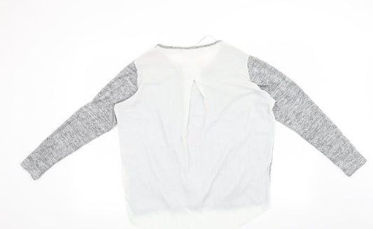 Womens UK Size 10 Atmosphere Grey Basic Blouse