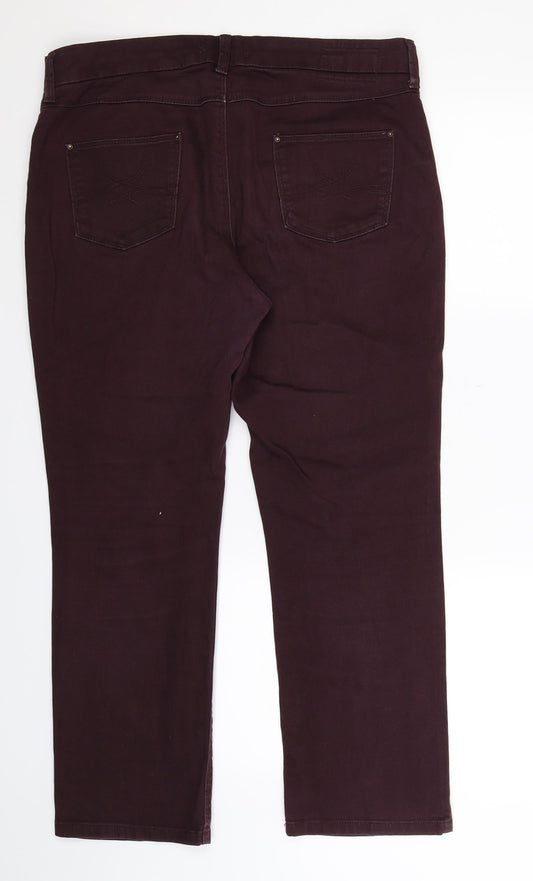 Womens UK Size 36 in Preworn Regular Fit Straight Brown Jeans