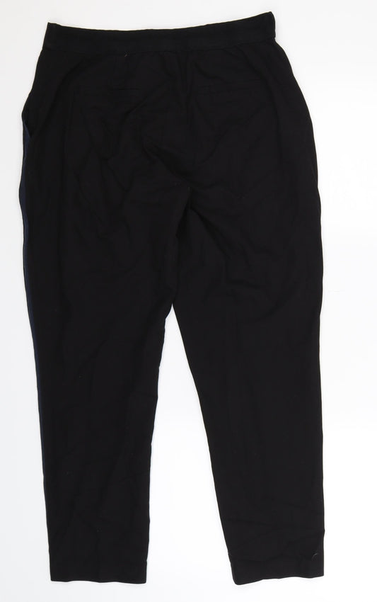 Nutmeg Womens Black Striped  Dress Pants Trousers Size 12 L27 in