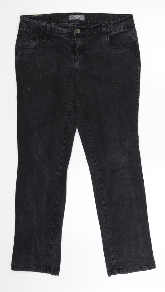 Womens UK Size 12 Dorothy Perkins Extra-Slim Fit Skinny Black Jeans