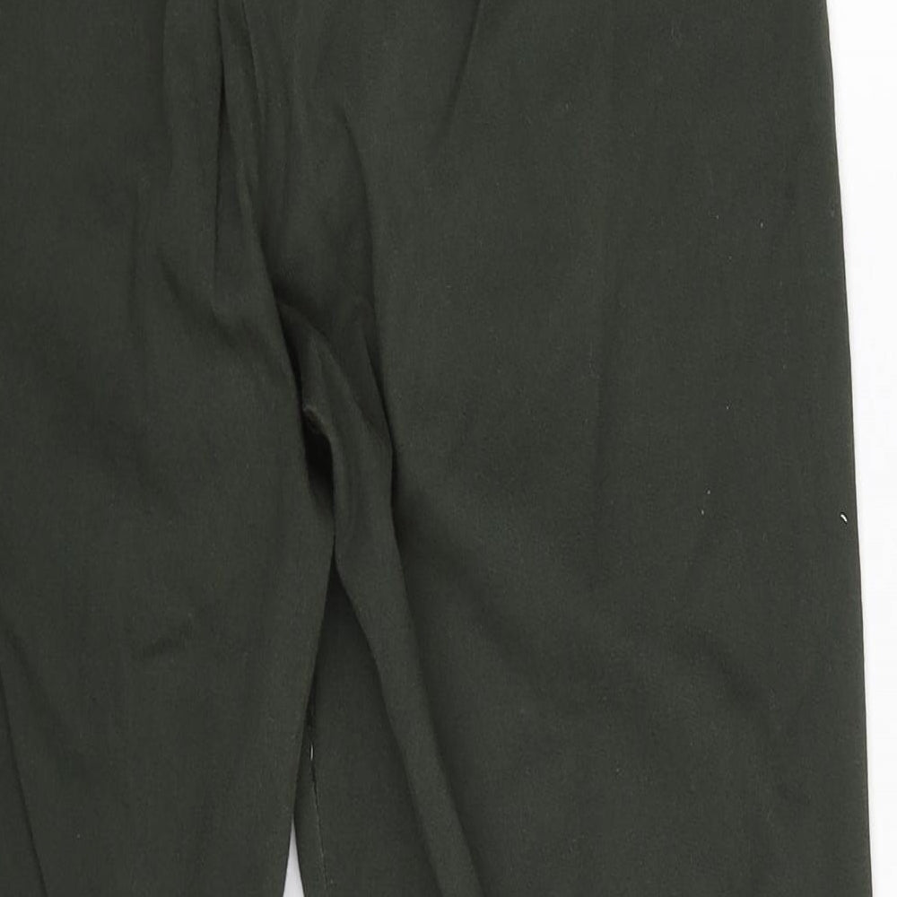 Womens UK Size 28 in Casual Club Slim Fit Cropped Green Trousers