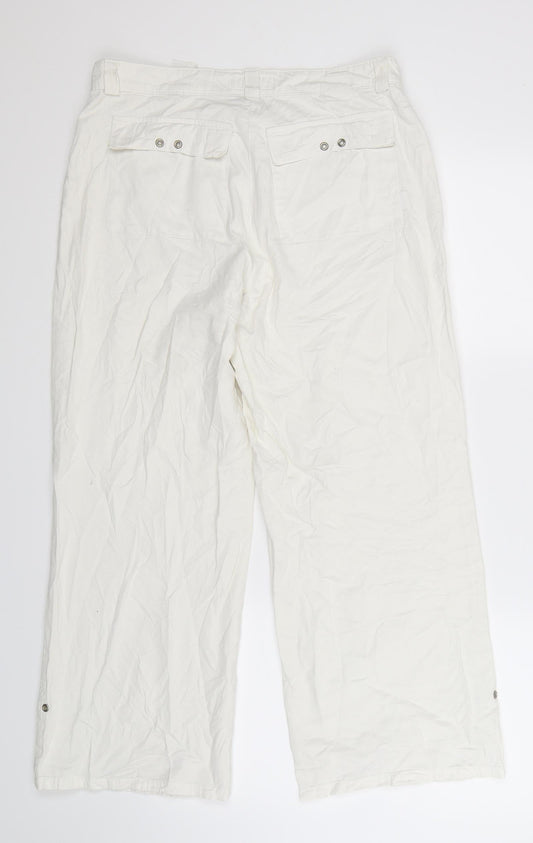 MAC Womens White Trousers Size 30 in L25 in
