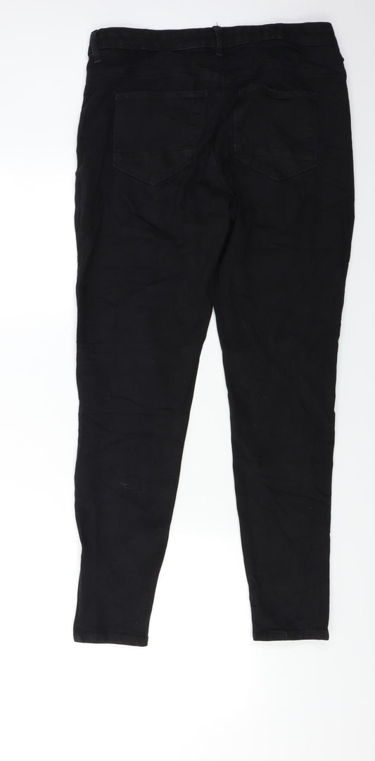 Only Womens Black  Denim Skinny Jeans Size 32 L27 in