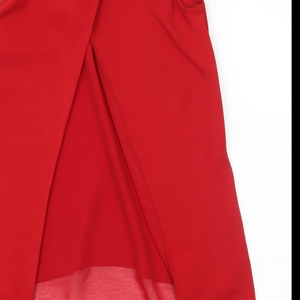 Womens UK Size 8 Dorothy Perkins Red Basic Tank