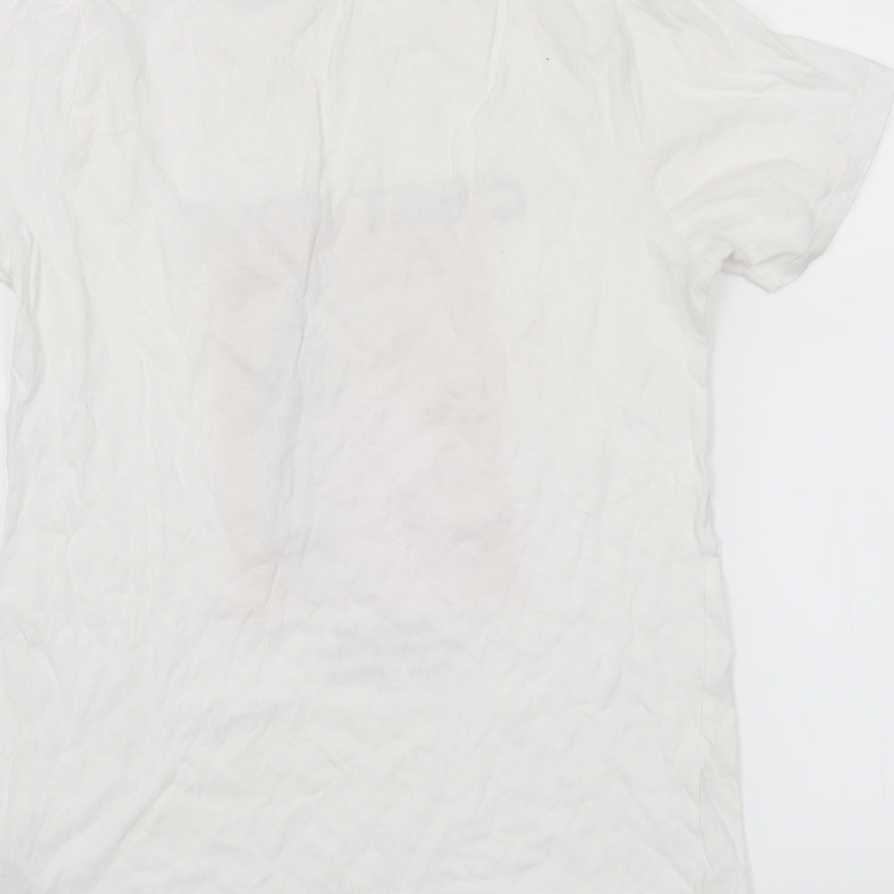 Womens UK Size 8 New Look White Basic T-Shirt