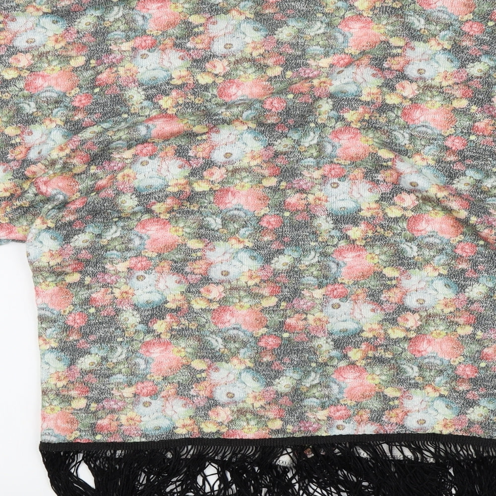 Atmosphere Womens Pink Floral Cardigan Jumper Size 10 - Open