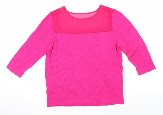 Per Una Womens Pink Pullover Jumper Size 12