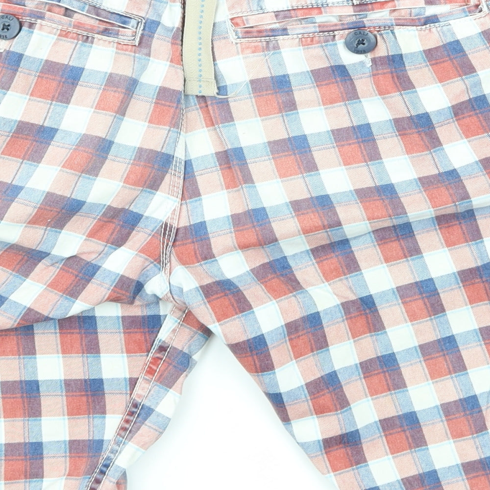 Ambrose Mens Multicoloured Check  Bermuda Shorts Size 30 in