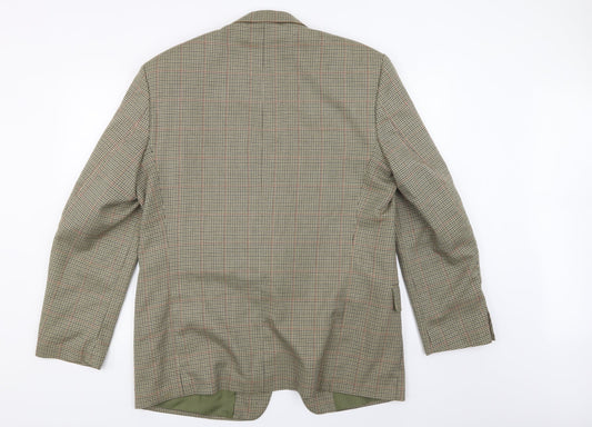 Avenue Mens White Check Jacket Suit Jacket