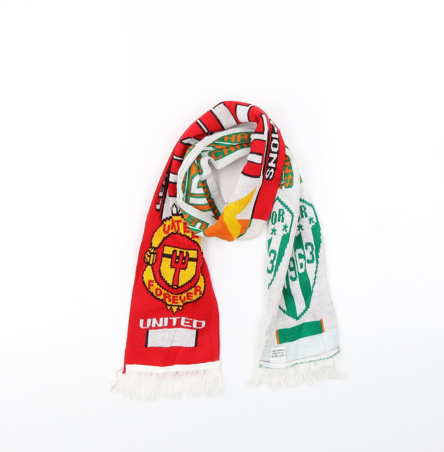 man united Mens Red Scarf One Size - Man United
