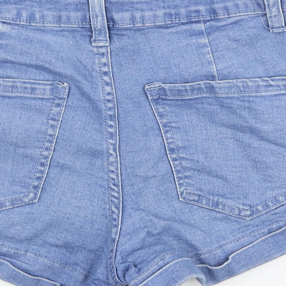 FOREVER 21 Womens Blue Denim Hot Pants Shorts Size 24 in