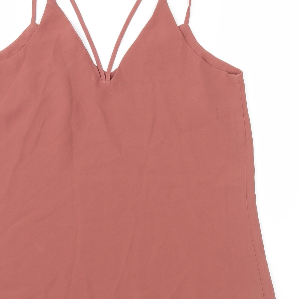Womens UK Size 6 New Look Brown Camisole Blouse