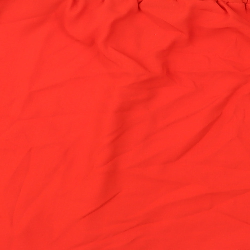 George Womens Red Basic Blouse Size 8