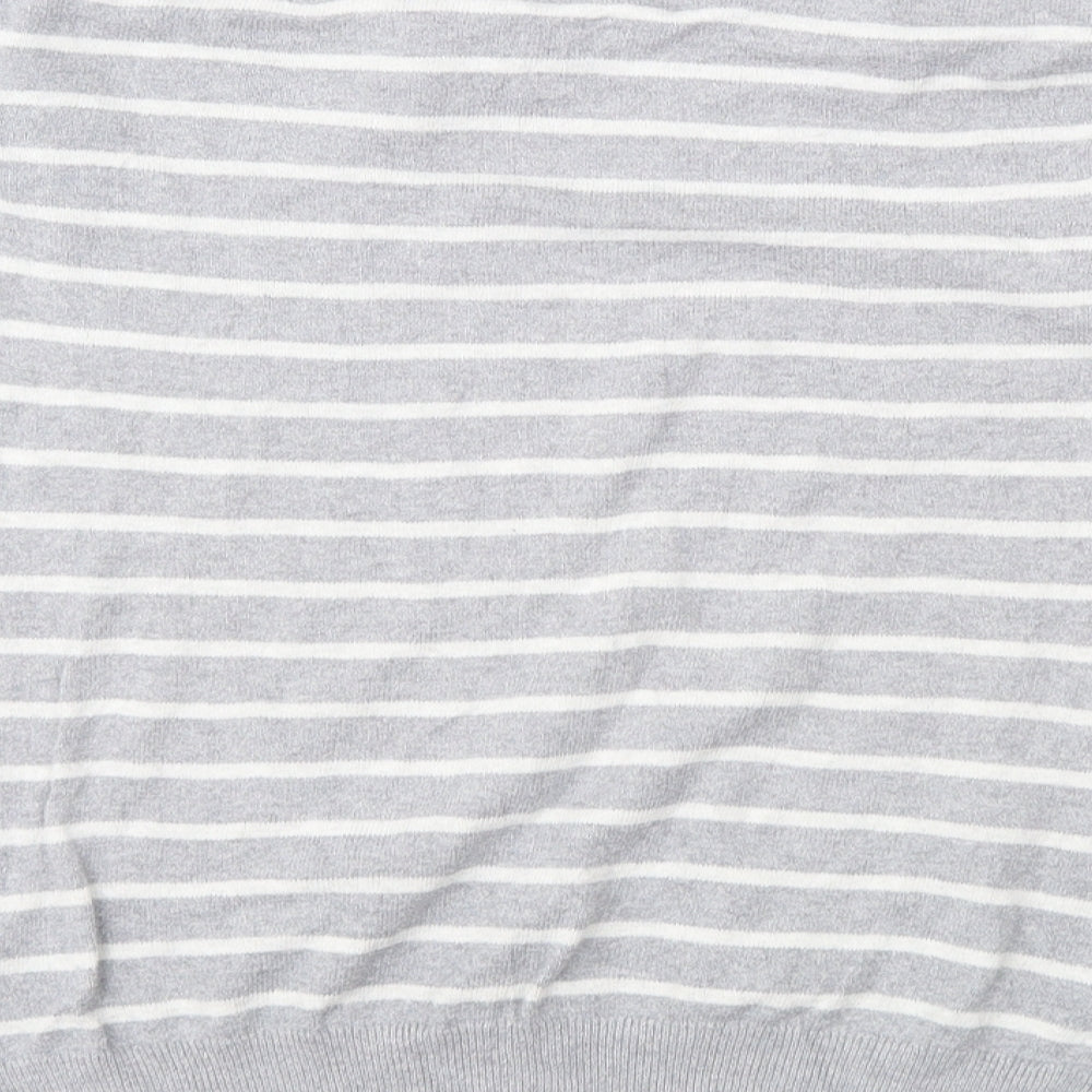 Gap Mens Grey Striped Knit Pullover Jumper Size XS