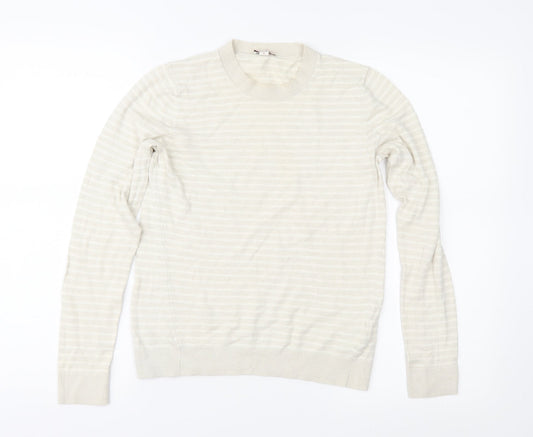 Gap Womens Beige Striped Knit Pullover Jumper Size S
