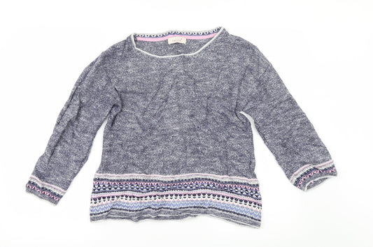 Per Una Womens Blue Pullover Jumper Size 4