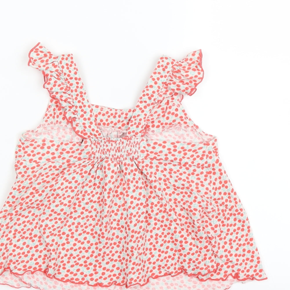 Nexed Girls Pink Solid Cami Pyjama Top Size 2-3 Years - cherry pattern