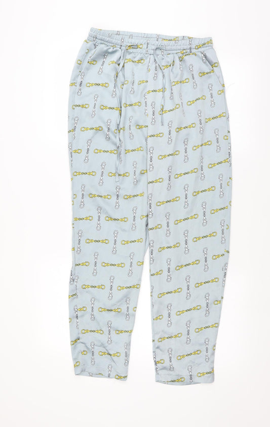 Womens UK Size 10 PRETTYLITTLETHING Regular Fit Blue Trousers