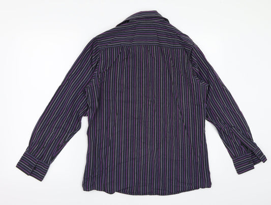 F&F Mens Multicoloured Striped Button-Up Size S