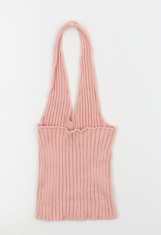 8 birdies Womens Pink Cropped Tank Size S