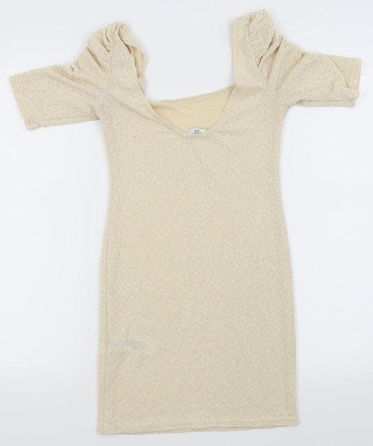 New Look Womens Beige Pencil Dress Size 14