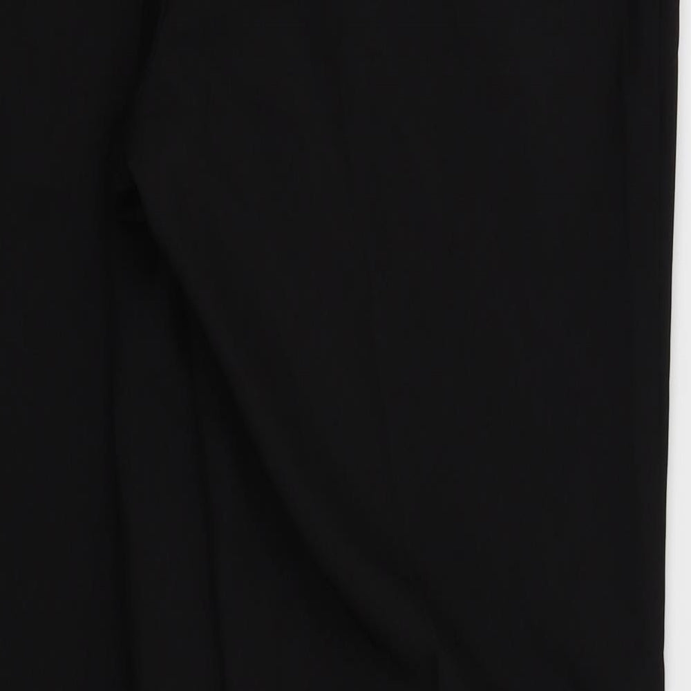 Womens UK Size 14 Papaya Regular Fit Black Trousers