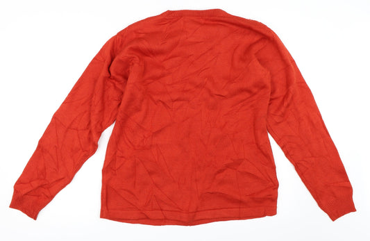 Akal Womens Red Pullover Jumper Size M