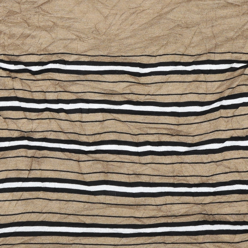 NEXT Womens Beige Striped Pullover Jumper Size 18