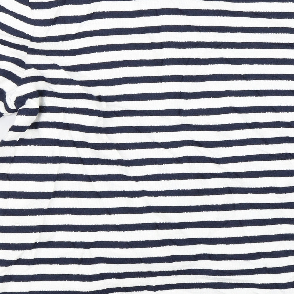 Marks and Spencer Womens White Striped Pullover Jumper Size 6
