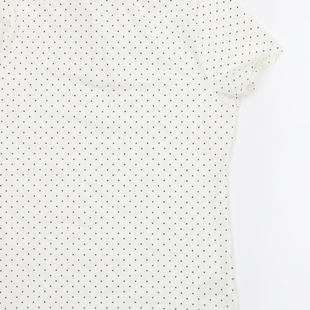 Womens UK Size S Preworn White Basic T-Shirt