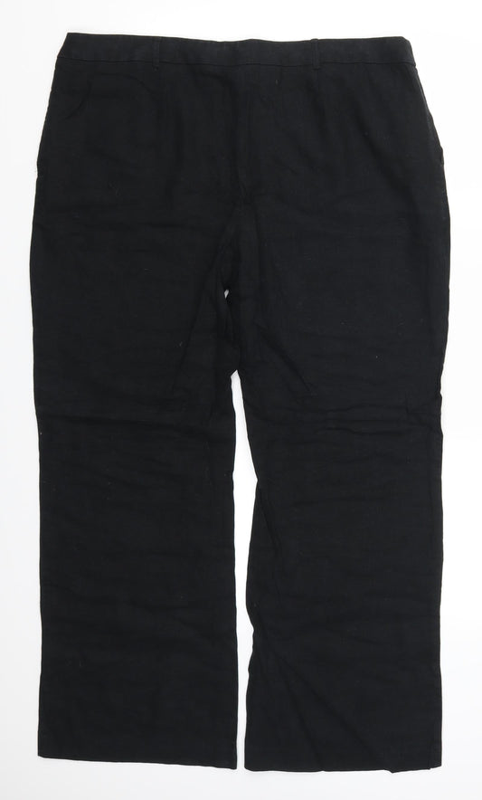 Womens UK Size 37 in Preworn Regular Fit Black Trousers