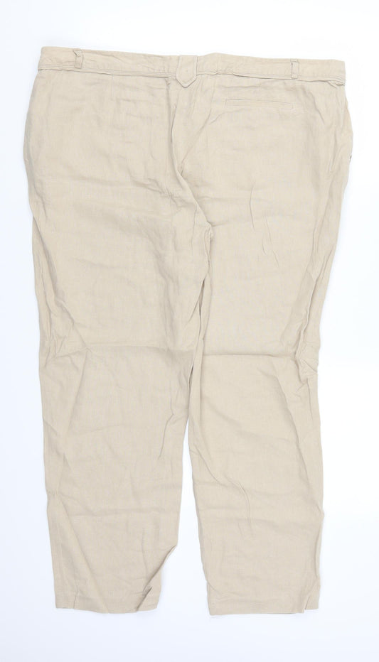 George Womens Beige Trousers Size 18 L26 in