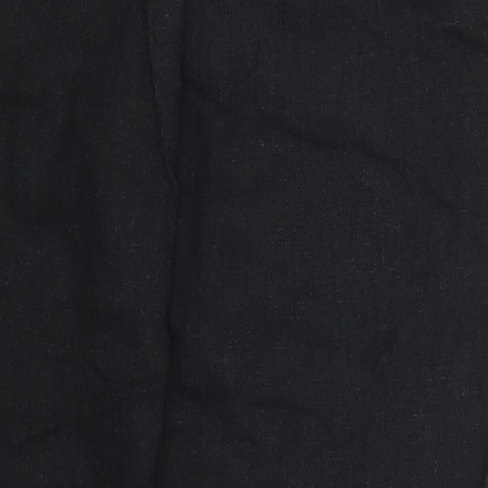 Womens UK Size 12 Papaya Regular Fit Black Trousers