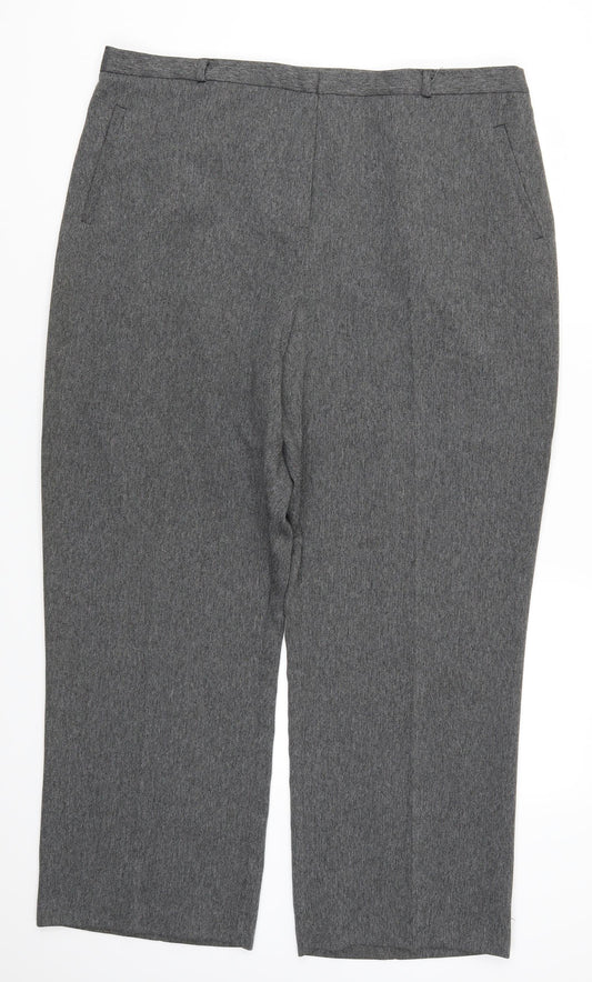 Womens UK Size 20 BHS Regular Fit Grey Trousers