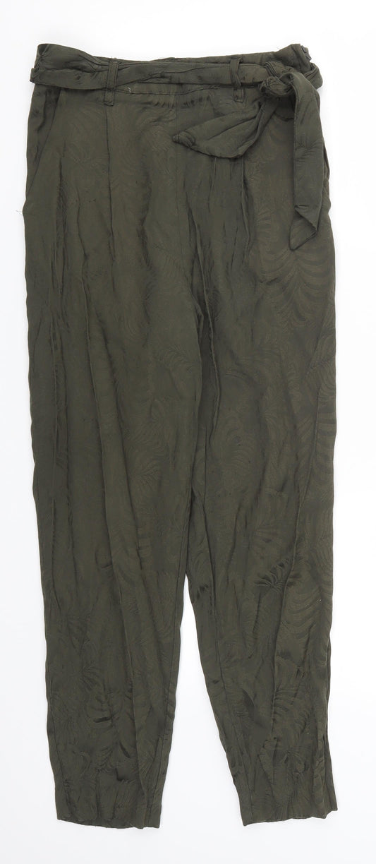 Womens UK Size 8 H&M Regular Fit Green Trousers