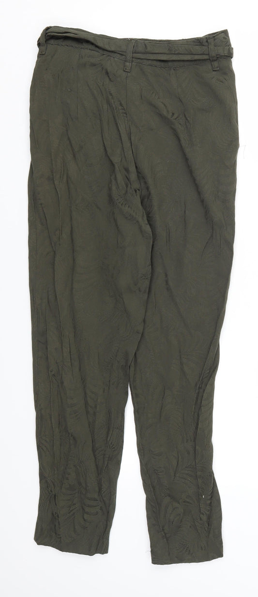 Womens UK Size 8 H&M Regular Fit Green Trousers