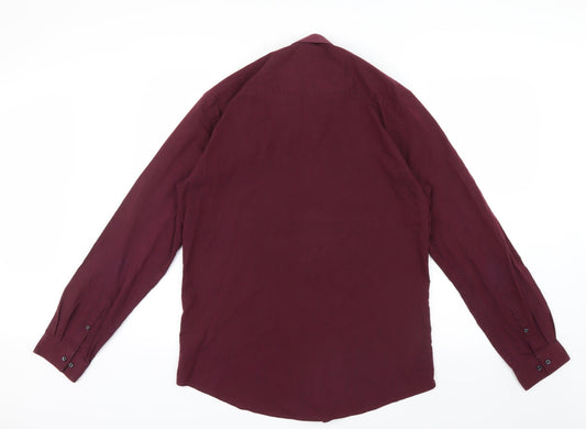 F&F Mens Purple Button-Up Size 15.5