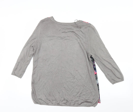 George Womens Purple Geometric Basic T-Shirt Size 12 - Butterflies