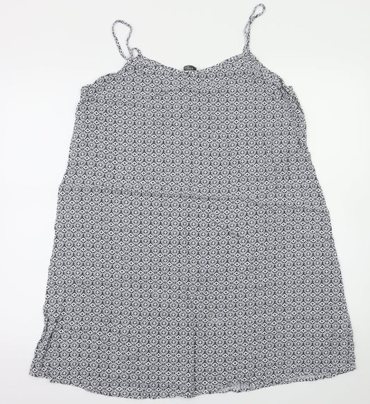 Additional front view of Papaya women’s blue argyle/diamond fit & flare, size UK 14