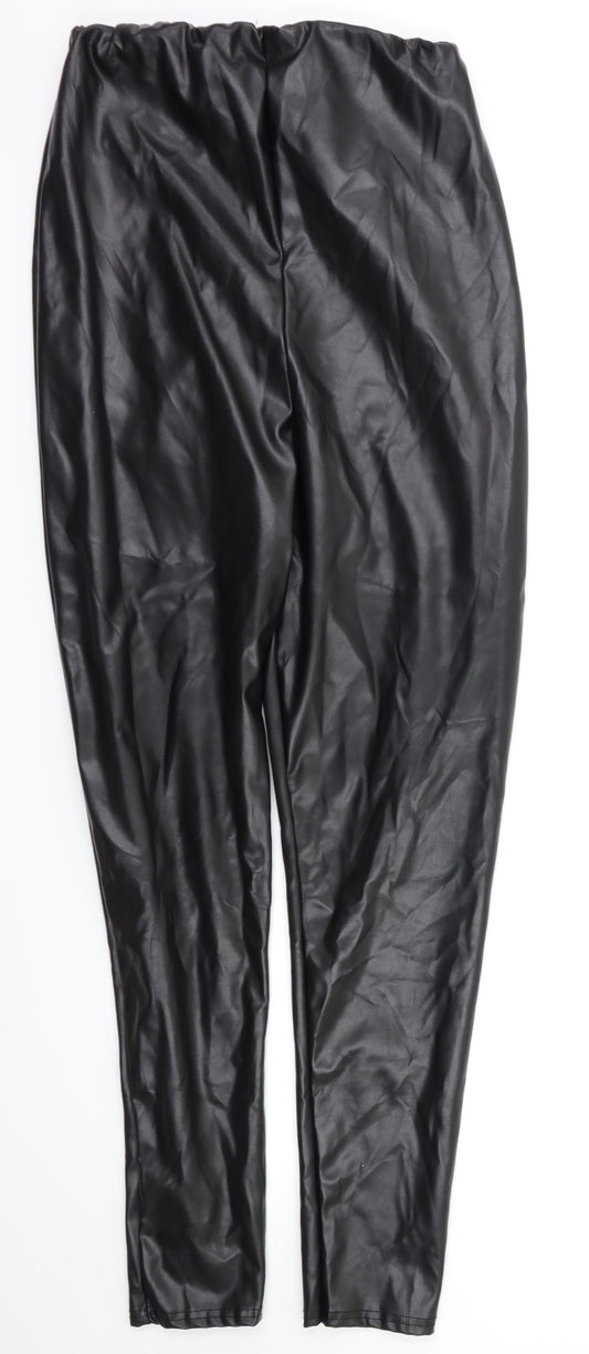 Femme Luxe Womens Black Trousers Size 10 L30 in - Stretch waistband