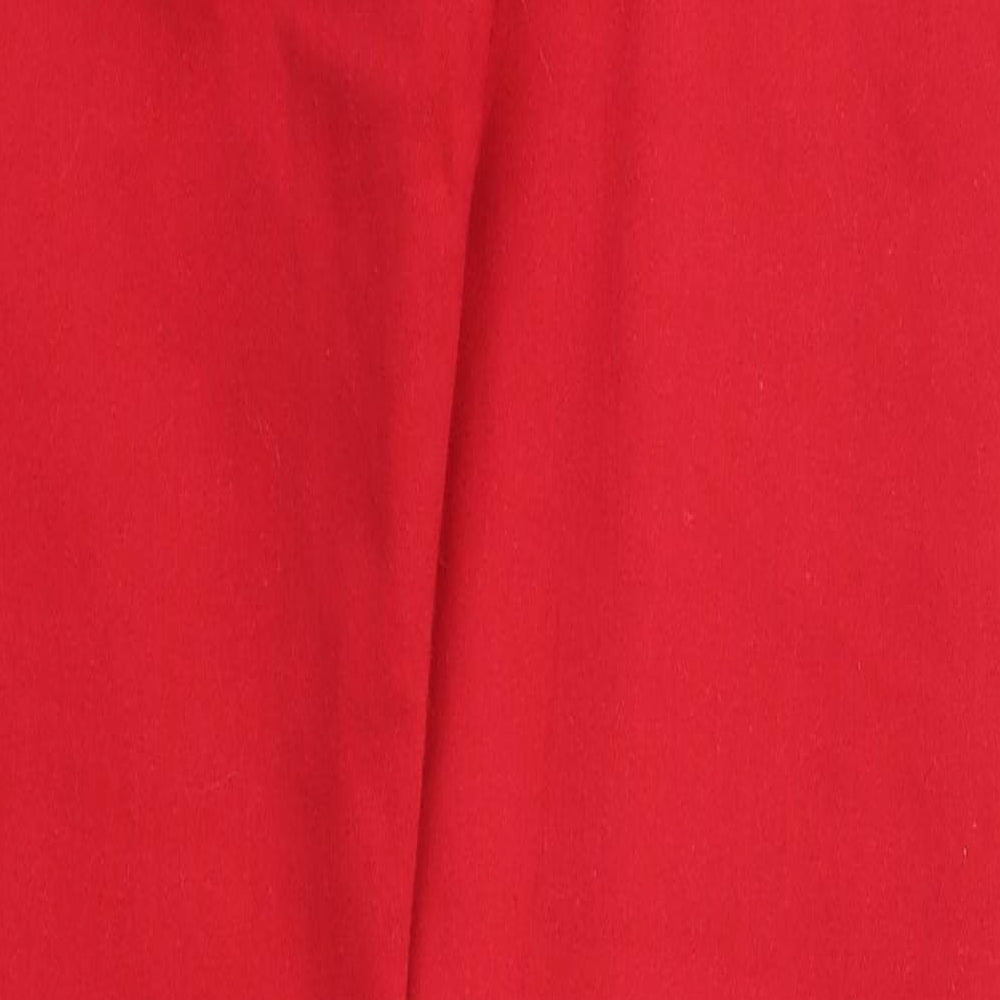 Denim & Co Womens Red Houndstooth Skinny Jeans Size 10 L29 in