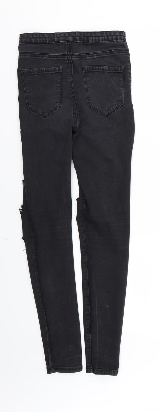 Denim & Co. Womens Black Denim Skinny Jeans Size 8 L29 in