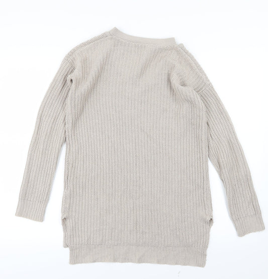 Select Womens Beige Knit Pullover Jumper Size 6