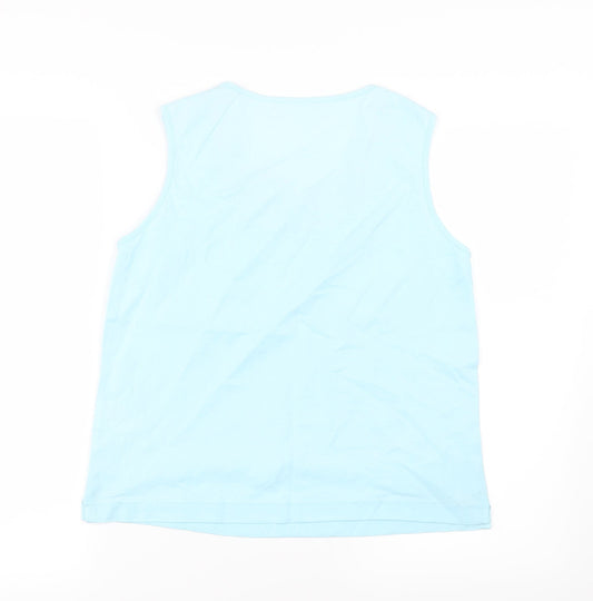 Womens UK Size 10 Preworn Blue Basic Tank