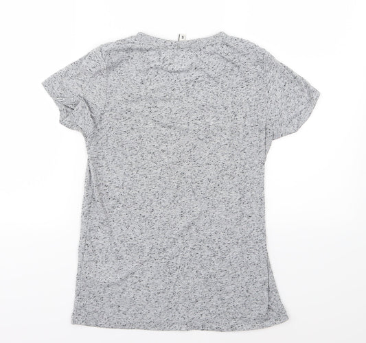 Womens UK Size S H&M Grey Basic T-Shirt