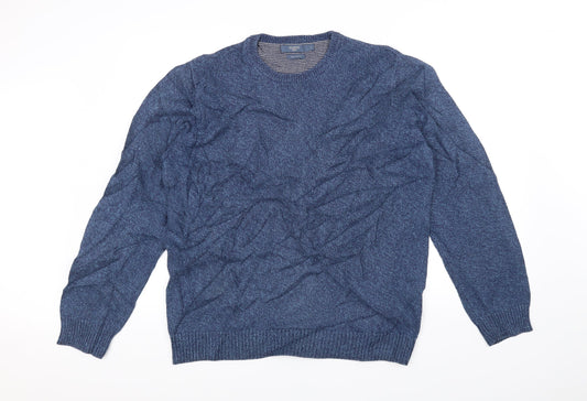 Mens UK Size L BHS Blue Pullover Jumper