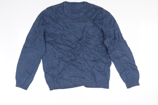 Mens UK Size L BHS Blue Pullover Jumper