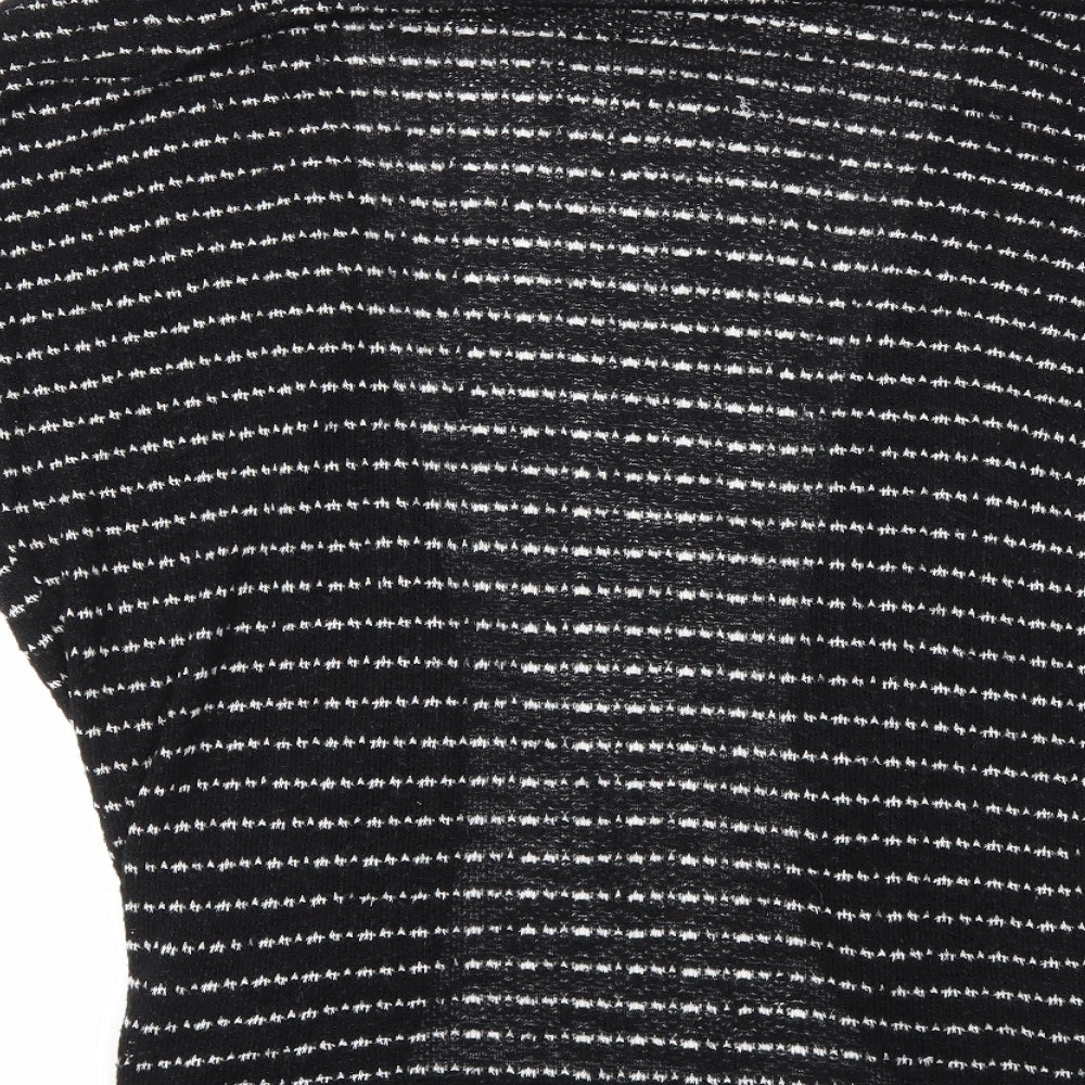 Urban Outfitters Womens Black Striped Knit Cardigan Jumper Size L